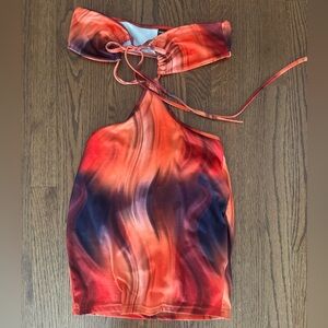 SHEIN Fiery Orange and Red Dress